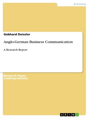 cover image of Anglo-German Business Communication